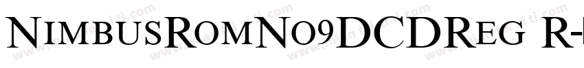 NimbusRomNo9DCDReg R字体转换